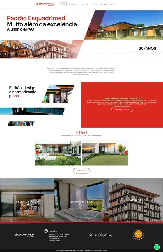 Captura do site Esquadrimed, desenvolvido pela Palmaweb