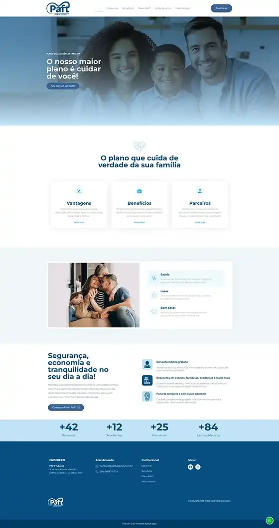 Captura do site PAF Tubarão, desenvolvido pela Palmaweb